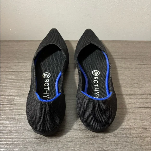 Rothy's Black Women's Flats Pointed Toe Size 6 - Picture 4 of 7